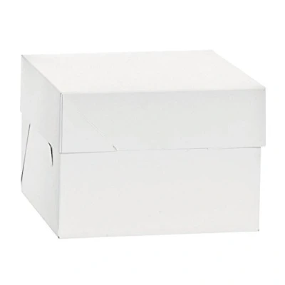 Image de Decora, 0339471 Boîte à gâteau, Idéale pour Transporter et Conserver des gâteaux décorés, Conditionnée Individuellement, 26,5 x H 15 cm, Blanc