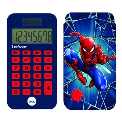 Image de Lexibook Marvel Spider Man Calculatrice de Poche, Fonctions Classiques et évoluées, Couvercle Rigide Protection, à Piles, Bleu/Rouge, C45SP