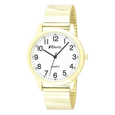 Image de Ravel Montre Everyday à Quartz Doté d&#039;un Suivi des Minutes pour Femme Analogique R0232.22.2 Bracelet en Acier Inoxydable Couleur Or