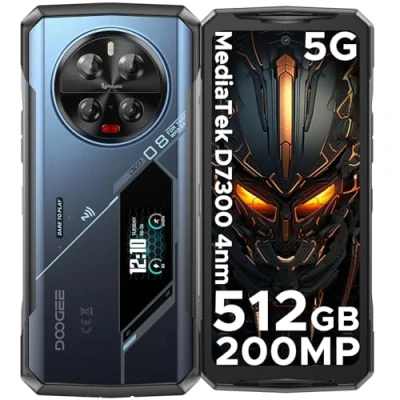Image de DOOGEE V40 Pro Telephone Portable incassable 5G 4nm D7300,36GB+512GB/2TB,Ecran arrière 1,47&quot;,200MP+32MP,Android 14,6.78+120Hz Smartphone Incassable,33W/8680mAh Téléphone WiFi6/NFC/DDR5/Face ID/OTG