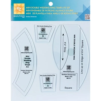 Image de EZ Quilting Mini Double Bague de Mariage modèle Set, Transparent