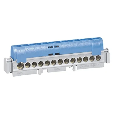 Image de Bornier de répartition LEGRAND AX17 Isolé IP 2X 1 connexion 6 à 25mm² 113mm longueur