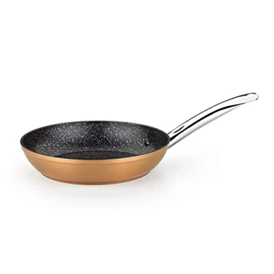 Image de Monix Copper Poêle 26 cm, Aluminium Forgé, Revêtement Antiadhésif Quantanium sans PFOA, Compatible Tous Feux Y Compris Induction