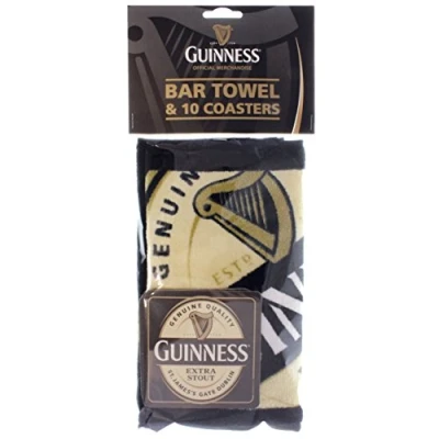Image de Guinness Serviette De Bar + Sous Verre À Bierre x10