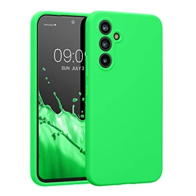Image de kwmobile Housse Compatible avec Samsung Galaxy A54 5G Coque de téléphone Protection Souple en TPU Silicone Vert Fuchsia