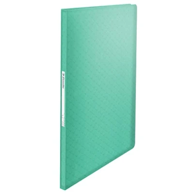 Image de Esselte Porte vues A4 avec 40 Pochettes, Capacité 80 Feuilles, Rangement &amp; Présentation de Documents, Maison / Bureau, Motif Texturé, Gamme Colour&#039;Breeze, Vert, 626228