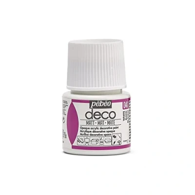 Image de Pébéo 204041 Déco Acrylique Mat 1 Flacon Blanc 45 ml