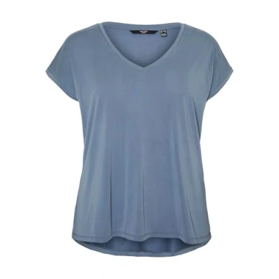 Image de Vero Moda Curve Vmfilli SS Vneck GA NOOS CUR Tshirt basique, Femme, Taille: 48/50, China blue