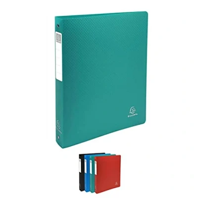 Image de Exacompta Réf. 51390E 1 Classeur rigide avec étiquette OPAK 4 anneaux ronds diamètre 30 mm Dos 40 Dimensions extérieures : 32 x 26,8 cm Format à classer A4 Maxi couleurs aléatoires