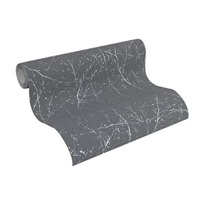 Image de A.S. Création Papier peint intissé Elegance 3 grisaille métallisé 10,05 m x 0,53 305072