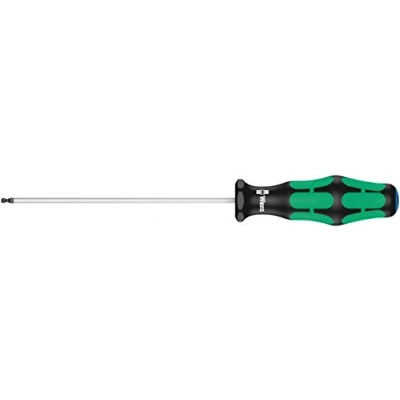 Image de Wera 05022800001 352 Tournevis hexagonal à tête sphérique, 2.0 x 100 mm, Noir/vert