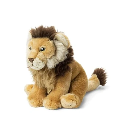 Image de WWF Peluche Lion Réaliste avec de Nombreux Détails Ressemblants Douce et Souple Normes CE Hauteur 23 cm