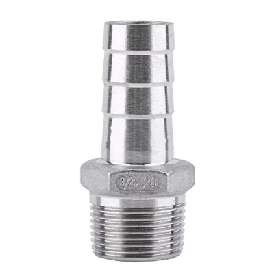 Image de 1pc Connexteur Raccord de Tuyau Barbelé à Filetage Adaptateur dfe Queue en Acier Inoxydable SS304 1/8 &quot; 3/4&quot;(3/4 * 20mm)