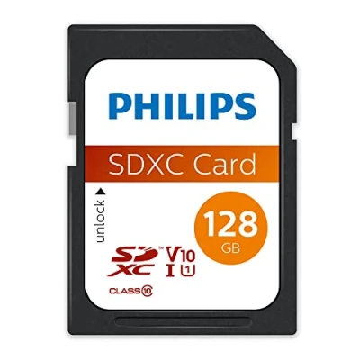 Image de Philips Ultra Speed Carte SDXC 128 Go UHS I U1, Vitesse de Lecture jusqu&#039;à 80 Mo/s, V10, mémoire pour Appareil Photo, Tablette, Ordinateur Personnel, Lecteur Carte, vidéo Full HD