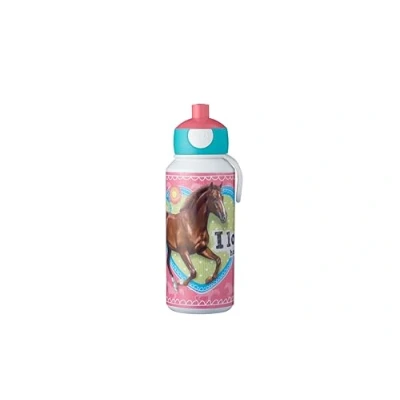 Image de Mepal Gourde Pop up Campus Étanche pour L&#039;école Réutilisable Enfant Sans BPA et Lavable au Lave Vaisselle 400 ml My Horse