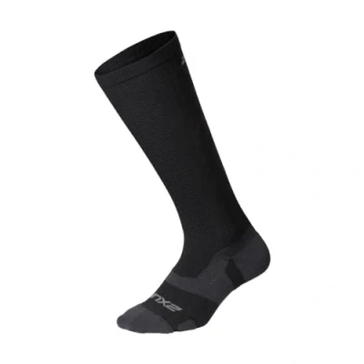 Image de 2XU Mixte Vectr Light Cushion Full Length Socks Chaussettes, Noir/titane, M