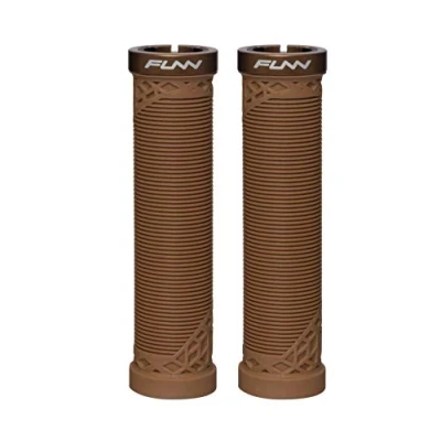 Image de Funn Hilt poignées de Guidon VTT avec système Verrouillage Simple, légères et ergonomiques, Un diamètre intérieur 22 mm, vélo Uniques Motif (Brun)