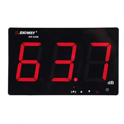Image de 30 130 dB Sonomètre de Numérique Monté au Mur Enregistreur avec 9.6&quot; Affichage LCD USB Testeur Mesure Bruit Données et Alarme(SW 525B)