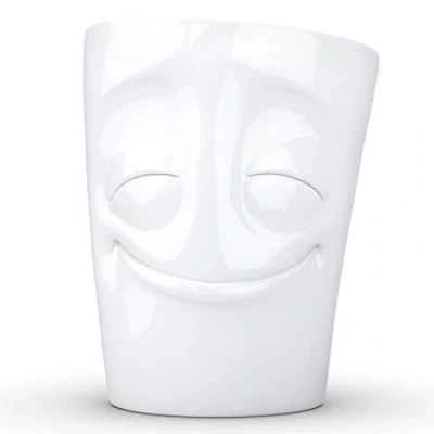 Image de Fiftyeight t018301 vergnügt Mug en Porcelaine 12 x 10 cm Blanc