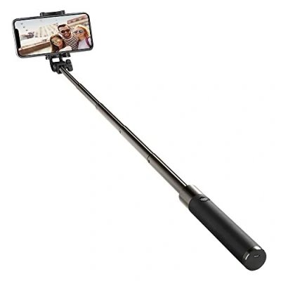 Image de Spigen Perche Selfie Bluetooth, Velo [Nouvelle Generation][Perche Bluetooth iPhone] Poids Léger de avec Obturateur a Distance pour Tout Smartphone S530W Noir
