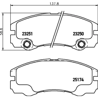 Image de HELLA 8DB 355 017 131 Jeu de plaquettes frein préparé pour indicateur d&#039;usure OPEL: Frontera B SUV