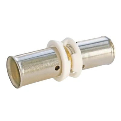 Image de SOMATHERM FOR YOU, Manchon égal à sertir PER Ø20 Installation rapide et fiable Acier inoxydable résistant la corrosion Compatible avec outils H, U, RF Pression max 10 bars