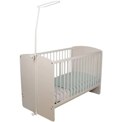 Image de Tega DM 009 Support pour lit de bébé, avec baldaquin et pinces, blanc