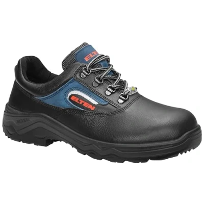 Image de ELTEN Chaussures de Sécurité Bruno ESD S2, Homme, Cuir, Embout Acier, Léger, Classique, Noir/Bleu, Pointure : 46