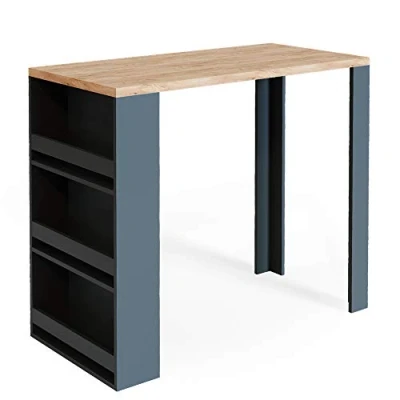 Image de Vicco Table de Bar, Chêne/Anthracite, 57 x 117 cm