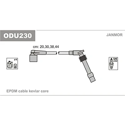 Image de JANMOR ODU230 Jeu De Fils d&#039;Allumage OPEL: Corsa B 3/5 portes, Astra F CC, Cabriolet