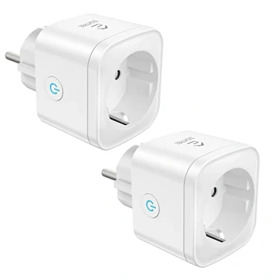 Image de Prise Connectée WiFi, 16A 3680W Intelligente EIGHTREE, Compatible avec Alexa, Google Home, SmartThings, Suivi de la Consommation d&#039;énergie, Pack 2, Wi Fi 2,4 GHz Requis