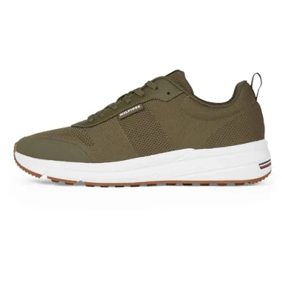 Image de Tommy Hilfiger Baskets de Running Homme Lightweight Modern Knit Chaussures, Vert (Army Green), 43