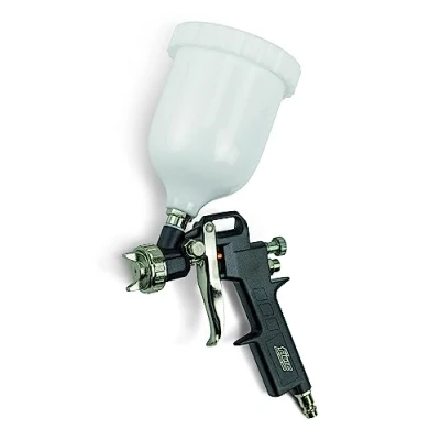 Image de FIAC Pistolet à pulvérisation pour peinture modèle 1860, aérographe avec réservoir de 600 ml, buse 1,5 mm, jet rose ou plat, pression max 4 bar