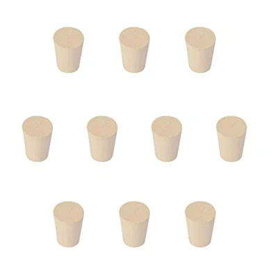 Image de stonylab Bouchons en Caoutchouc, 10 Paquets 2# 15mm x 20mm 26mm Blanc Joint Fuselé de Lab, Convient à tous les flacons Erlenmeyer stonylab/Labasics