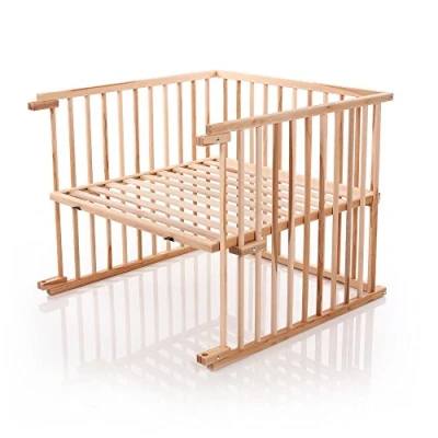Image de Kit de transformation lit babybay réglable en continu adapté au modèle Maxi et d&#039;appoint Boxspring I Taille du bébé: 140 cm x 89 bois hêtre massif, cœur huilé