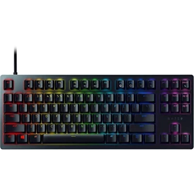 Image de Razer Huntsman Tournament Edition Clavier Premium avec touches opto mécaniques (activation optique,barre de stabilisation des touches, durabilité inégalée, Synapse) US LayoutNoir