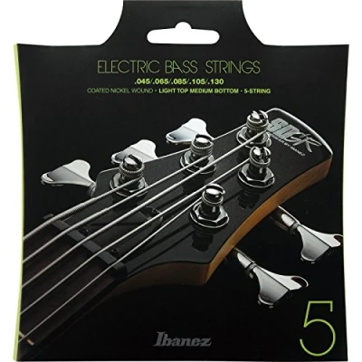 Image de Ibanez IEBS5C Jeu de cordes pour basse électrique, 5 cordes/Light les aigus, Medium graves, à revêtement