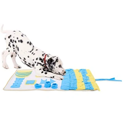 Image de lionto Snuffle Tapis Chien éducateur, (L) 100x60 cm Jaune/Bleu