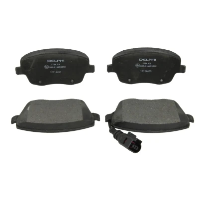 Image de DELPHI LP1754 Jeu de plaquettes frein contact signal d&#039;usure inclus avec tôle anti bruit sans accessoires SKODA: Fabia 2, Roomster