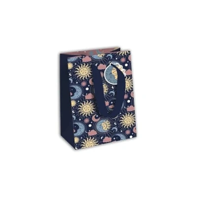 Image de Eurowrap 33865 3C Un lot de 6 Sacs cadeaux Excellia Format Moyen 21,5x10,2x25,3cm 210g Motif : Astral Idéal pour Livre, Jeu, Petits