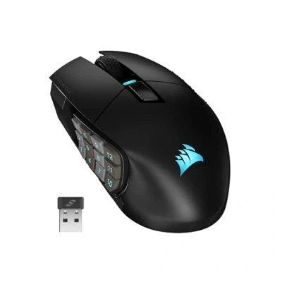 Image de Corsair SCIMITAR ELITE Wireless souris Jouer Droitier RF + Bluetooth USB Type C Optique 26000 DPI Neuf