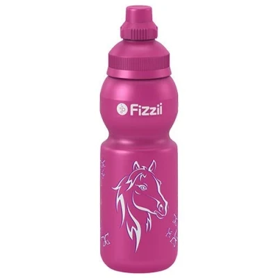 Image de Fizzii Gourde pour enfants et loisirs 330 ml Anti fuite Sans polluants Passe au lave vaisselle Motif mini chevaux