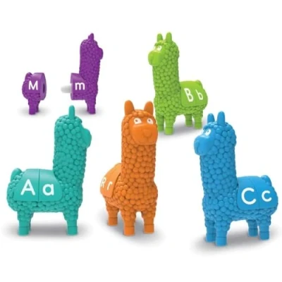 Image de Learning Resources Lamas de l’alphabet Snap n Learn , apprentissage l’alphabet, reconnaissance des lettres jouet pour la motricité fine, à partir 18 mois