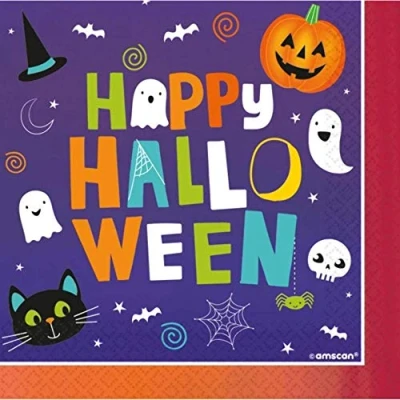 Image de Serviettes Halloween Friends 33x33cm 16 pièces