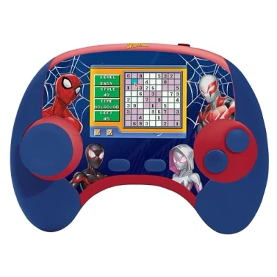 Image de Lexibook, Spider Man, Power Console®, Console de Jeux éducative bilingue Français/Anglais avec 100 activités, JCG100SPi1, Bleu / Rouge