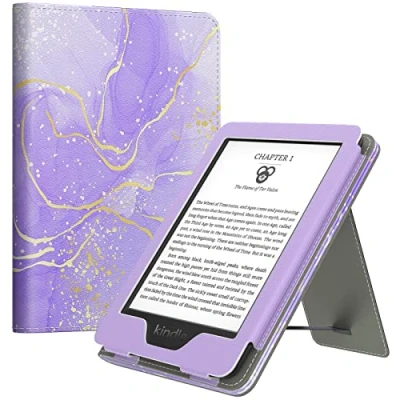 Image de MoKo Étui Compatible avec 6&quot; Kindle 11th Generation 2022/10th Gen 2019/8th 2016, Coque de Protection Dragonne, Auto Réveil/Veille pour 11 2022, Lavande Dorée