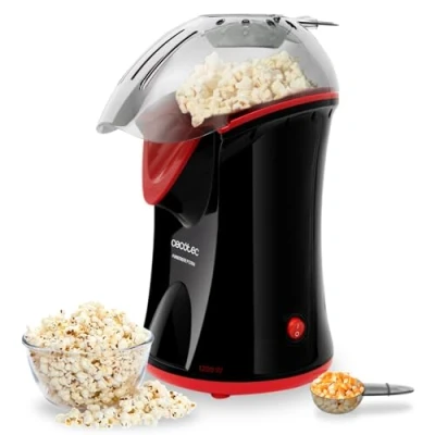 Image de Cecotec Machine à Popcorn électrique Fun&amp;Taste P&#039;Corn, 1200 W, Convection, prêt en 2 minutes, Comprend une cuillère doseuse, Facile nettoyer, Protection contre la surchauffe