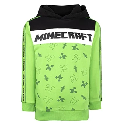 Image de Minecraft Vêtements Sweat à Capuche pour garçon Vert 100% Coton Creeper Cadeaux (7 8 Ans)