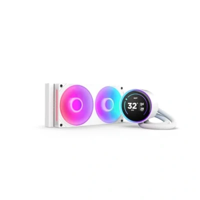 Image de NZXT Kraken Elite 240 RGB Refroidisseur de liquide CPU AIO Radiateur 240mm Ventilateur F240 IPS LCD 2,72 personnalisable Turbine Pump LGA 1700 1200 115X 1851 / AM5 AM4 Blanc