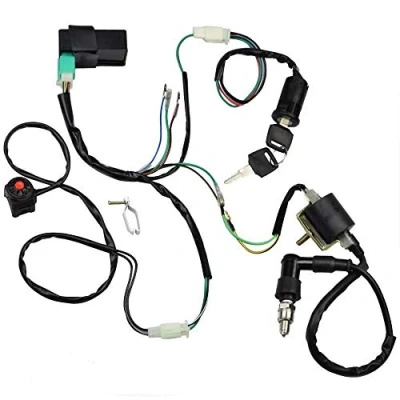 Image de Riloer allumage Kit reconstruit Faisceau de câbles CDI Bougie d&#039;allumage pour 50cc 70cc 90cc 110cc 125cc 140cc ATV Quad Bike Buggy Go Kart
